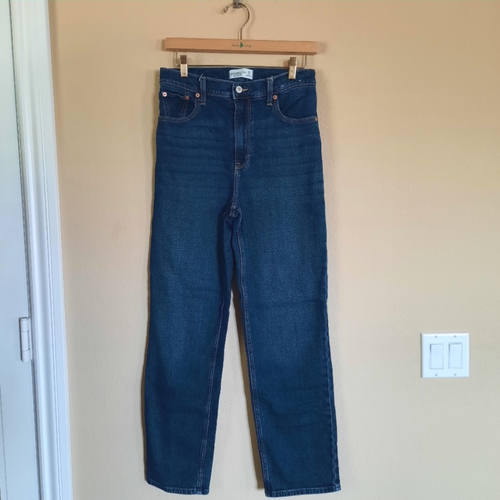 Abercrombie & Fitch 90s Straight Ultra High Rise Denim Jeans
